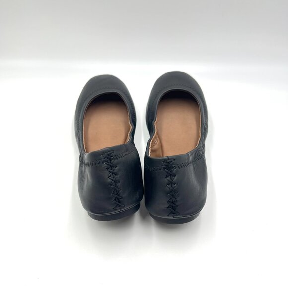Lucky‎ Brand Womens Size 6.5 Emmie Black Leather Ballet Flats Shoes - Picture 4 of 9